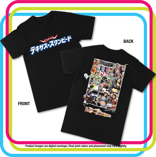 Texas Stampede 2026 T-shirt - Manga Collage