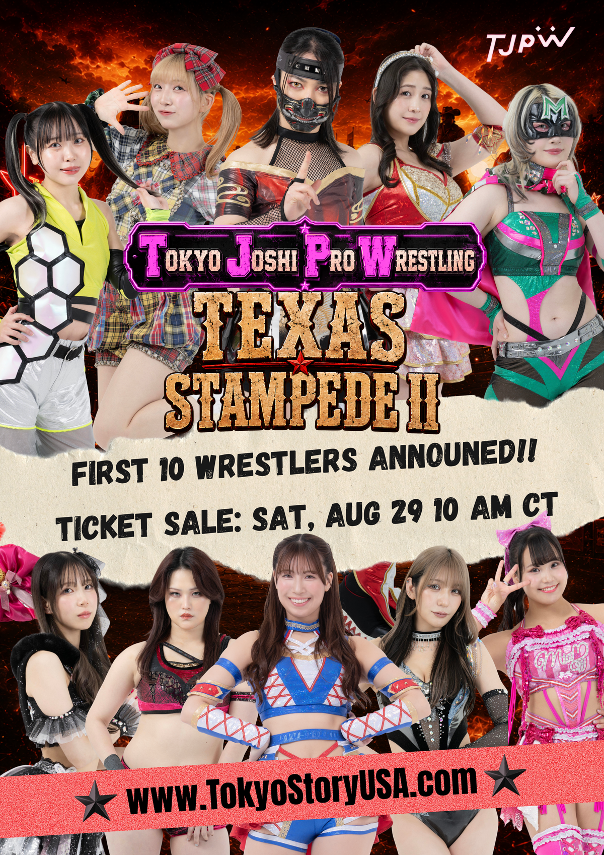 TJPW TEXAS STAMPEDE II — ROSTER & TICKET SALE UPDATE